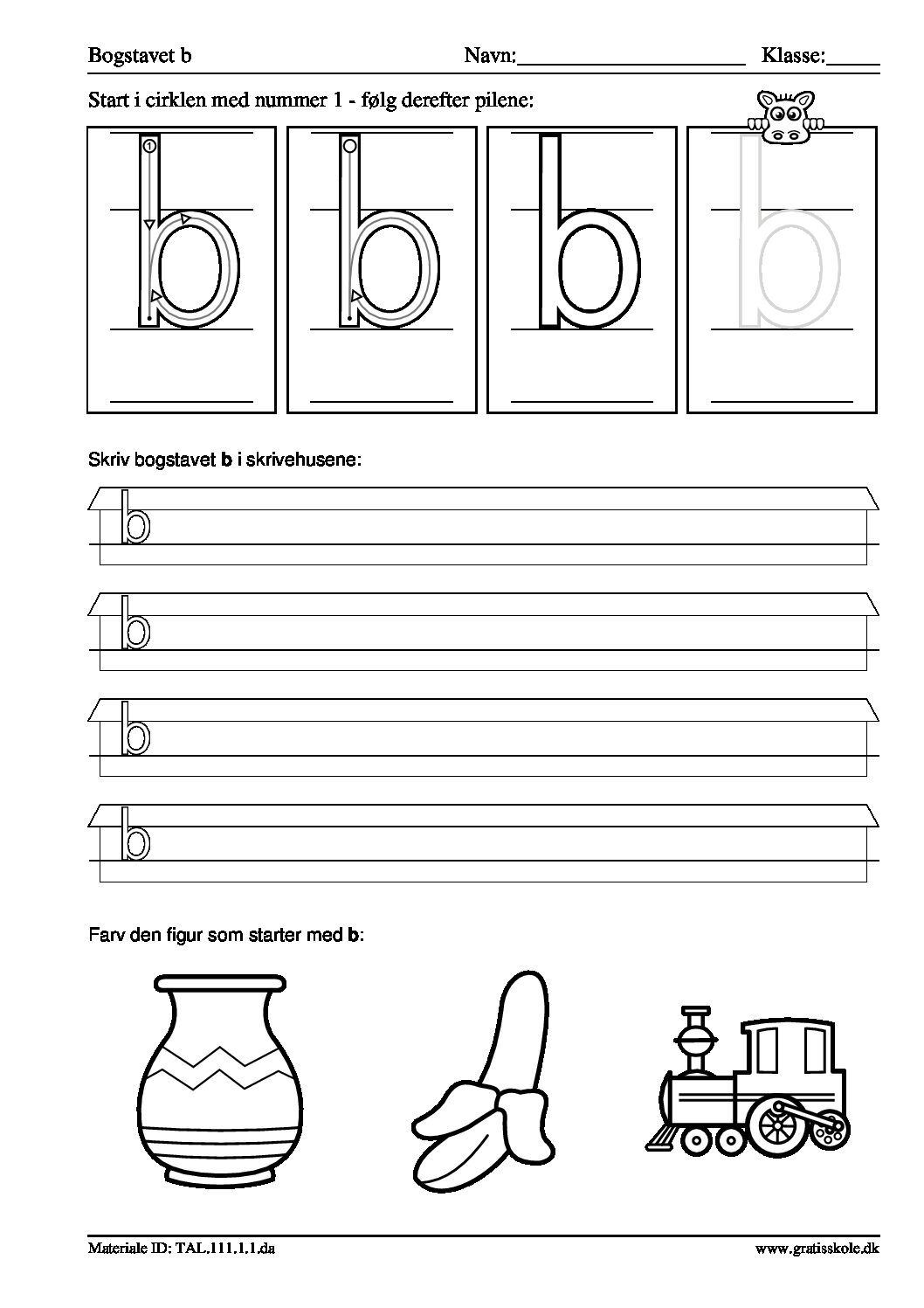 Skrive Små Bogstaver - Gratis Dansk-ark Til Download Og Print